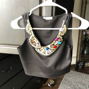 Jeweled crop top